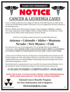 Cancer Notice Printable Flyer